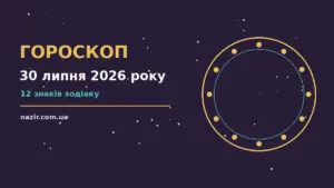 Зодіакальний знак на тлі вечірнього неба, гороскоп на 30 липня 2026 року