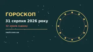 Щоденний гороскоп на 31 серпня 2026 року: баланс роботи, фінансів і особистого життя