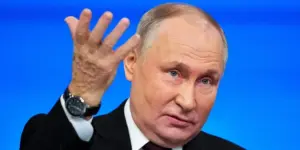 Президент рф Володимир Путін під час публічного виступу