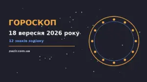 Зоряний гороскоп на 18 вересня 2026 року: фінанси, кохання, сім'я