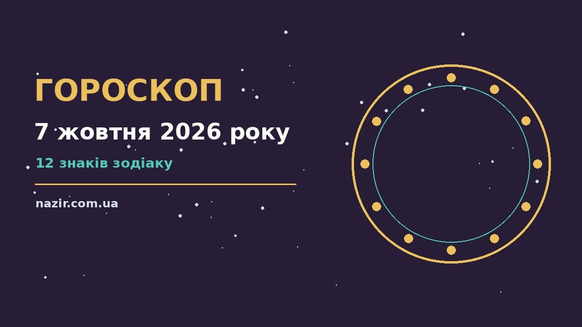 Гороскоп на 7 жовтня 2026 року для всіх знаків Зодіаку