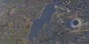 Кадри польоту безпілотника 210-го ОШП над стадіоном «Донбас Арена» в окупованому Донецьку, опубліковані 2 жовтня 2026 року